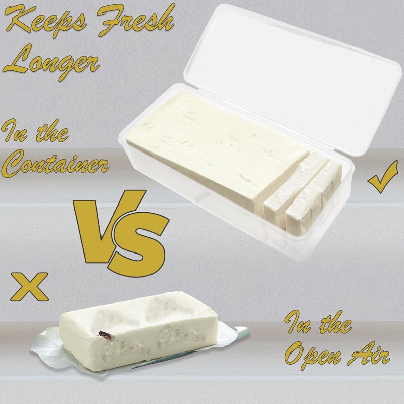 Home-X Cream Cheese Container - BPA Free Dairy, Butter and Cream Cheese Storage Container for Fridge - Airtight, Dishwasher Safe Cheese Keeper for Counter-top, Pantry and Outdoors - Image 5